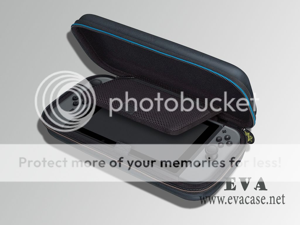 High quality EVA nintendo 3ds zelda XL case with soft gel handle and thick mesh pocket molded